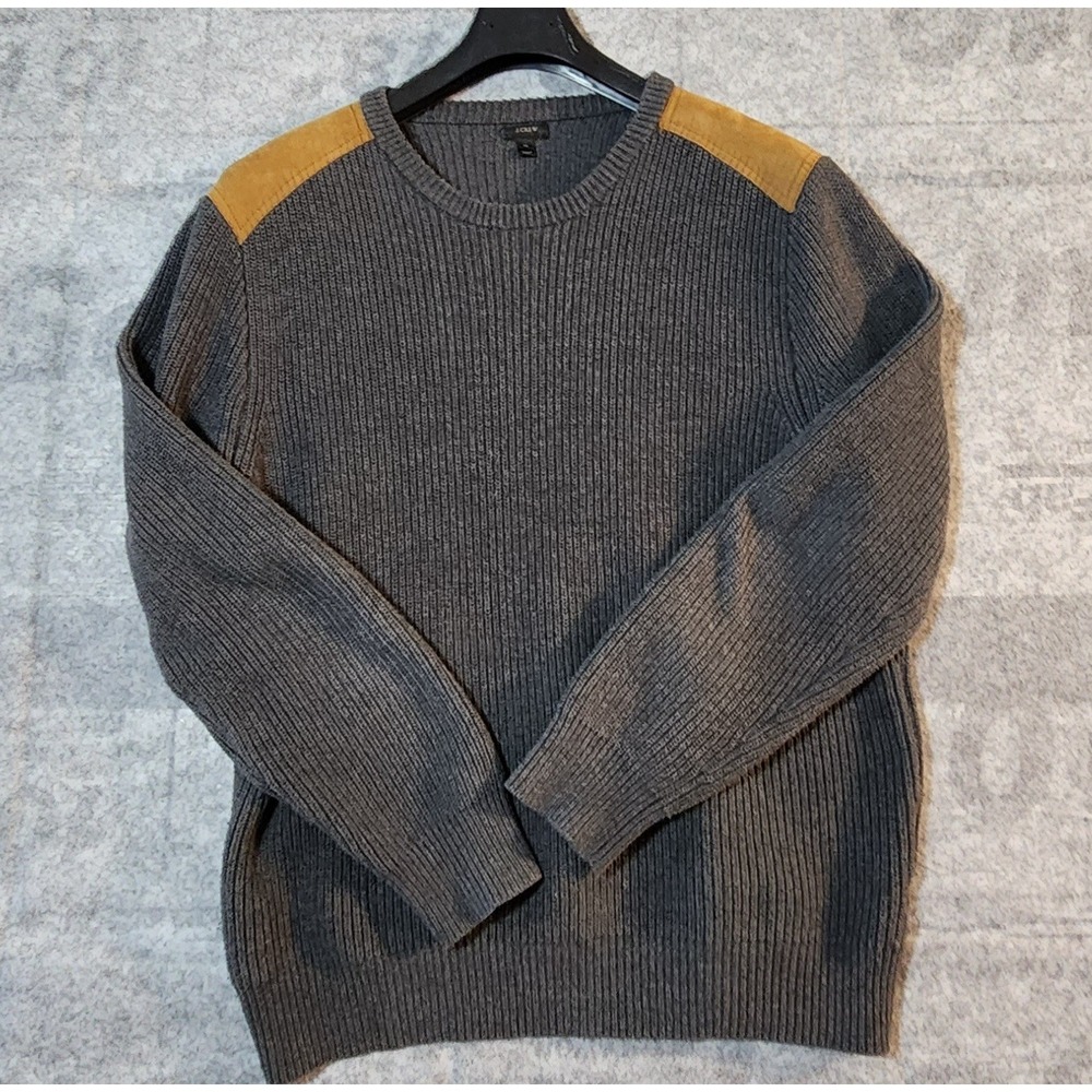 J.Crew Pullover Mens XL Gray Crew Neck Long-sleeve
